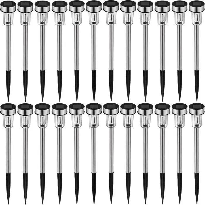 24dílná sada solárních LED lamp