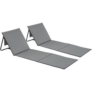 Sada 2 pl&aacute;žov&yacute;ch podložek Mina, flexibiln&iacute; opěrka zad, skl&aacute;dac&iacute;